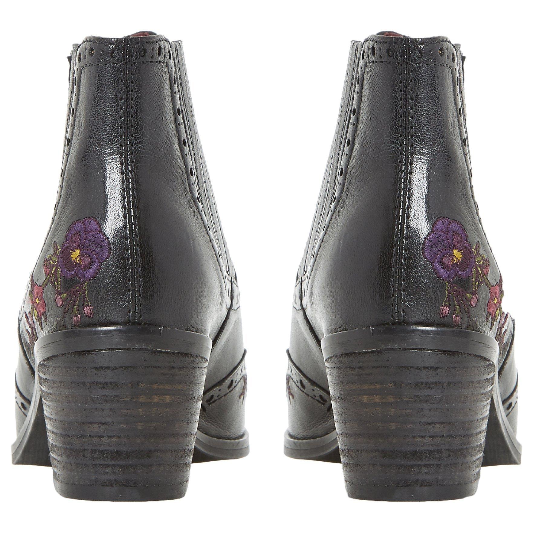 Bertie Peonies Block Heeled Chelsea Boots