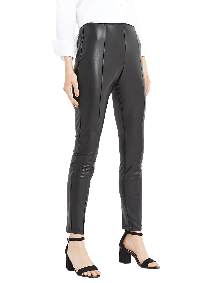 Oasis Faux Leather Stretch Leggings, Black