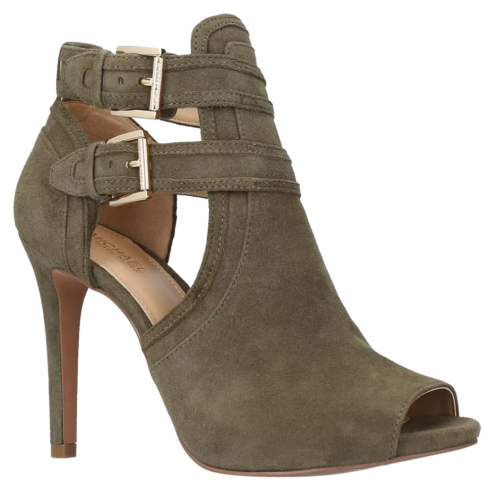 MICHAEL Michael Kors Blaze Peep Toe Ankle Boots Khaki