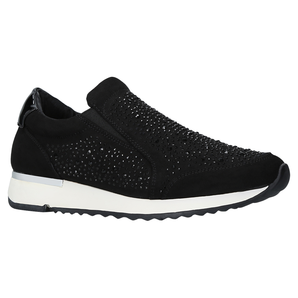 Black embellished trainers online