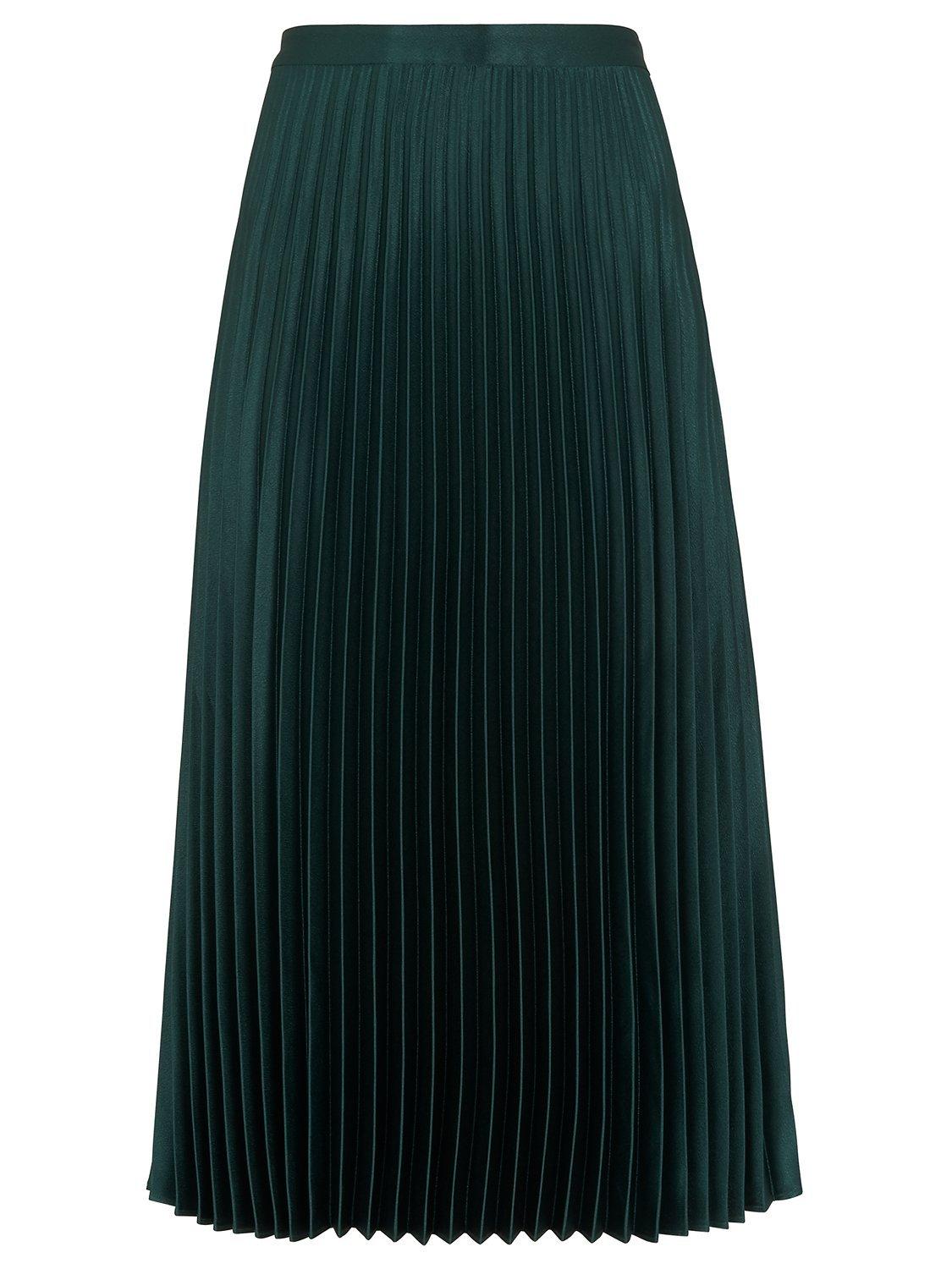 Pleated skirt green best sale