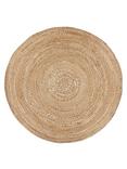 John Lewis Jute Round Rug, Natural, Dia.180cm
