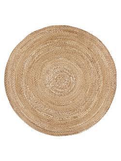 John Lewis Jute Round Rug, Natural, Dia.180cm, Natural