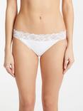 John Lewis ANYDAY Lace Trim Tanga Knickers, Pack of 3
