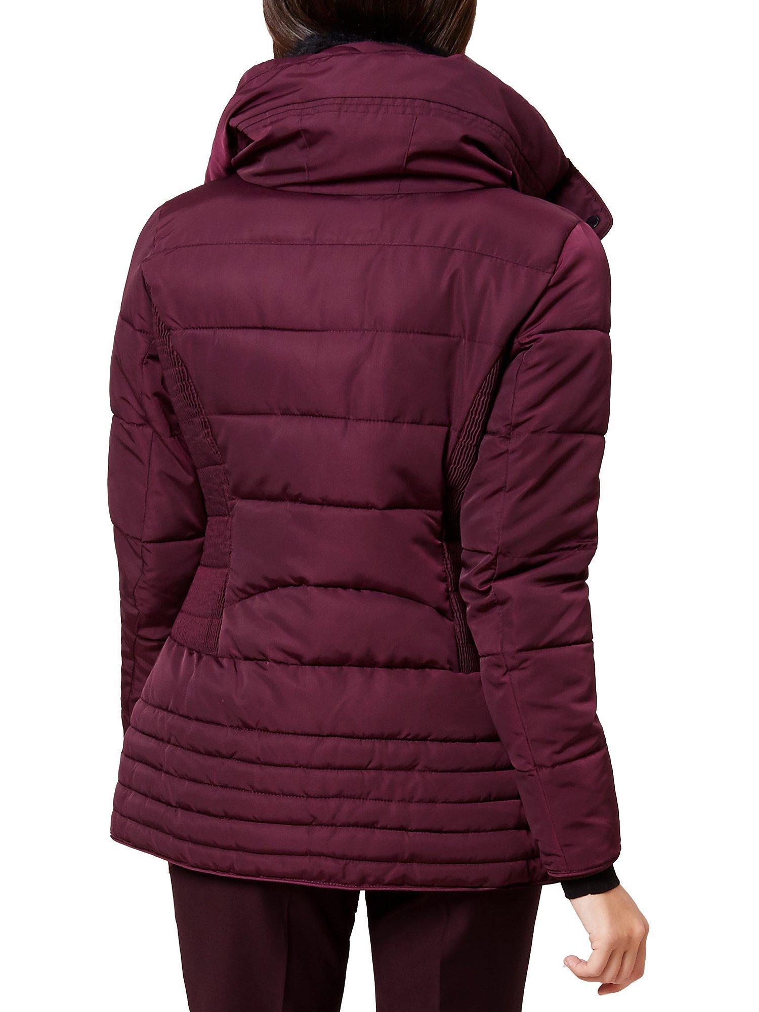 Hobbs Leonie Puffer Jacket Berry