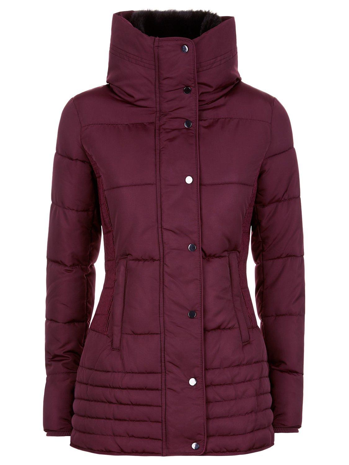 Hobbs Leonie Puffer Jacket Berry