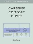 John Lewis Specialist Synthetic Carefree Comfort Bedding, White