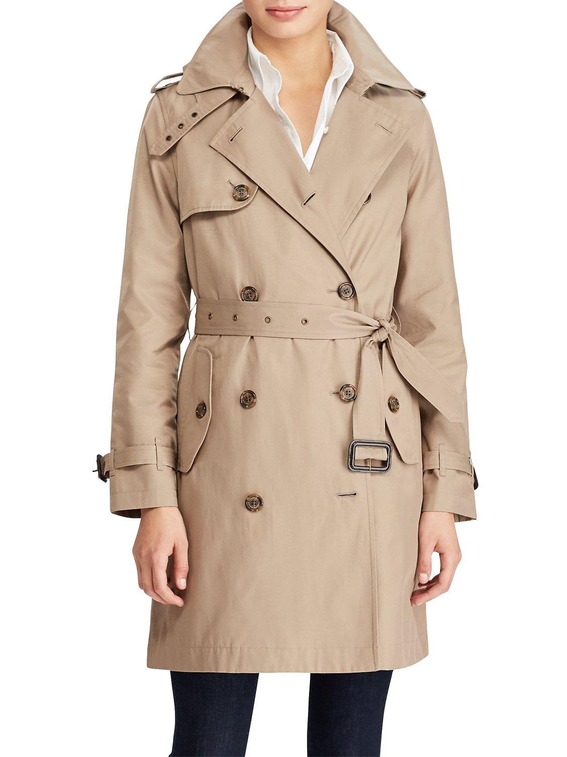 Lauren Ralph Lauren Cotton Blend Trench Coat, Sand