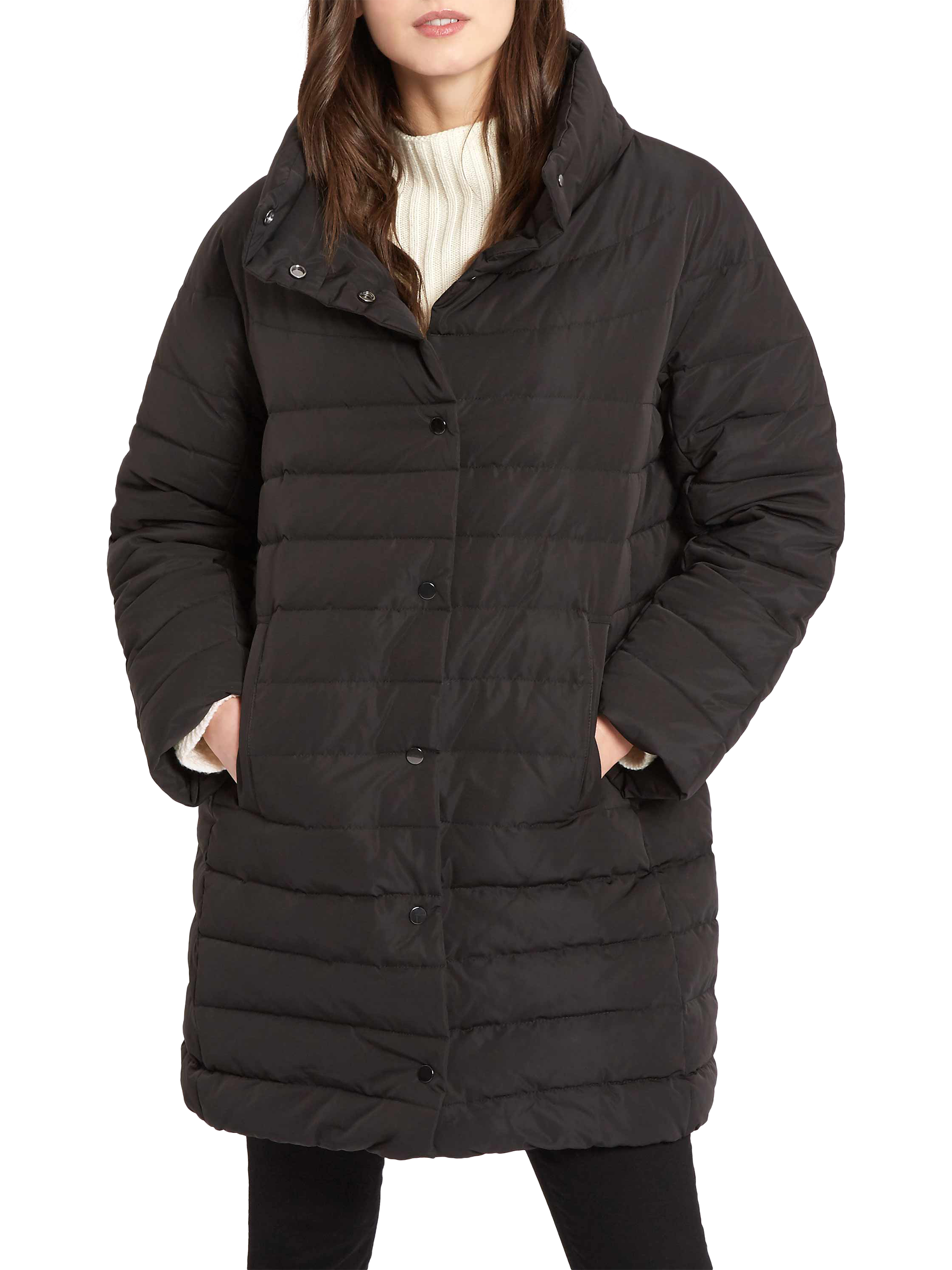 Jaeger Long Puffer Coat Black