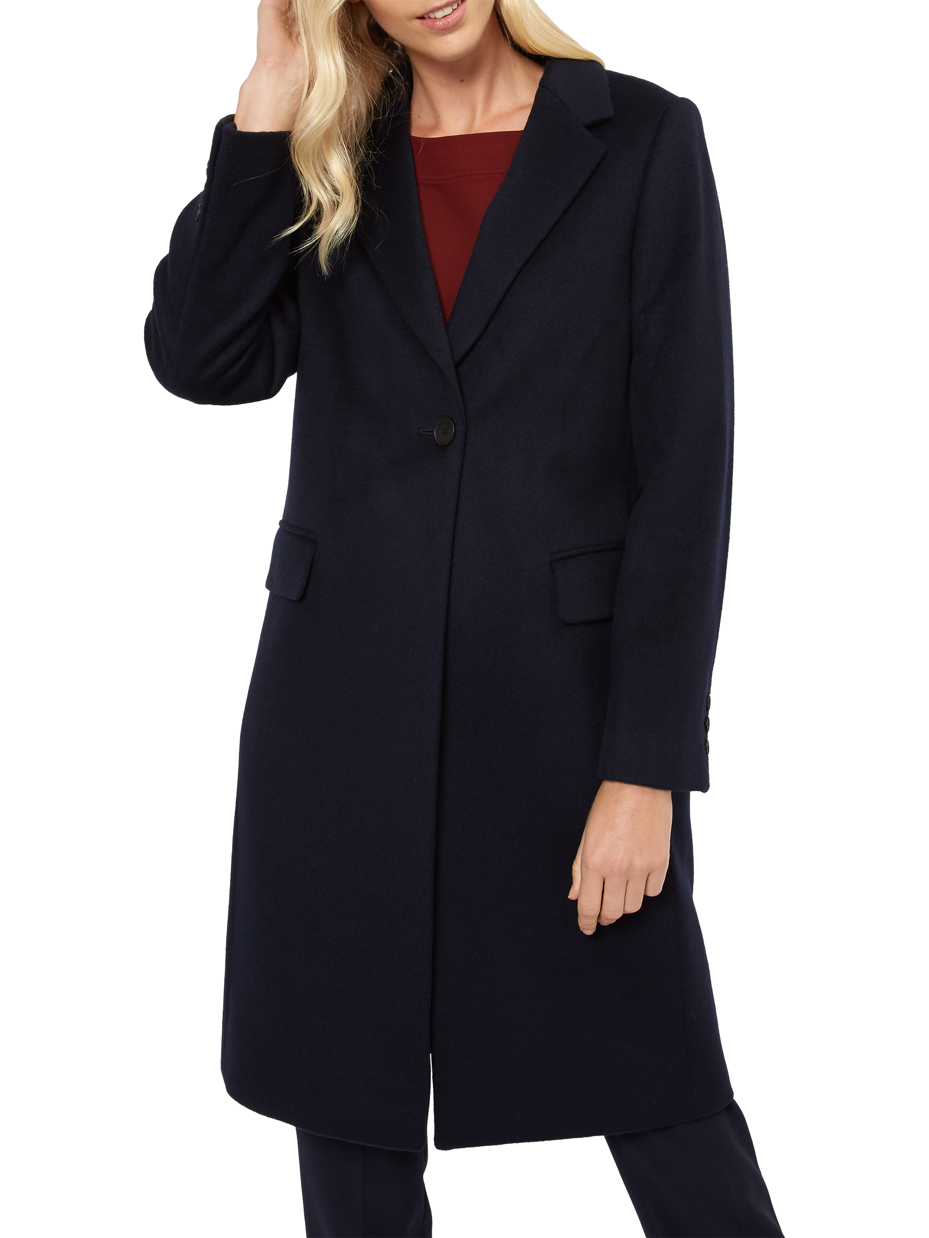 Jaeger Wool Cashmere Boyfriend Coat