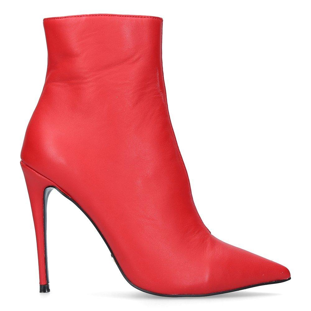 Cheap red ankle boots best sale