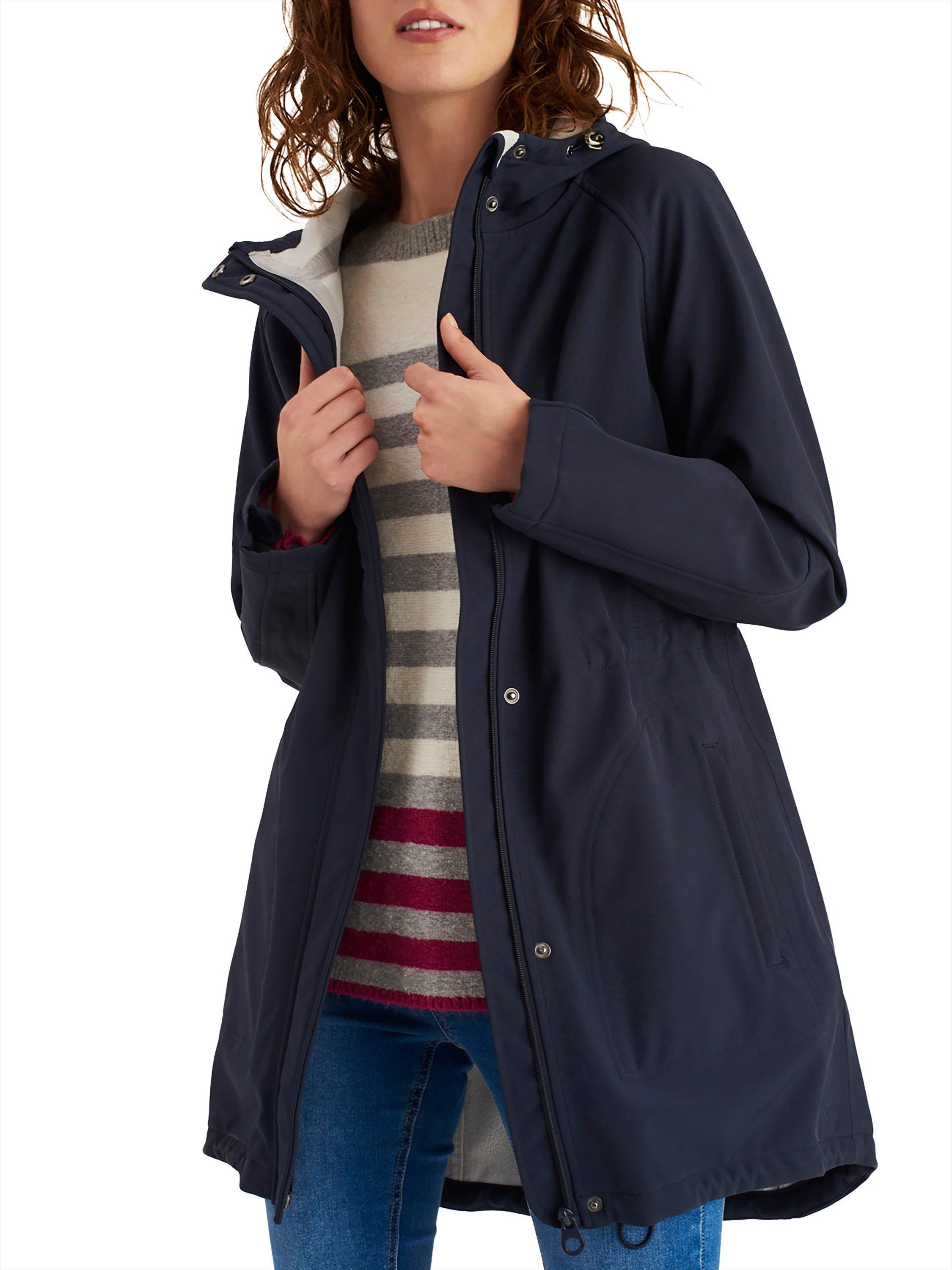 Joules Right as Rain Westport Hooded Raincoat Marine Navy