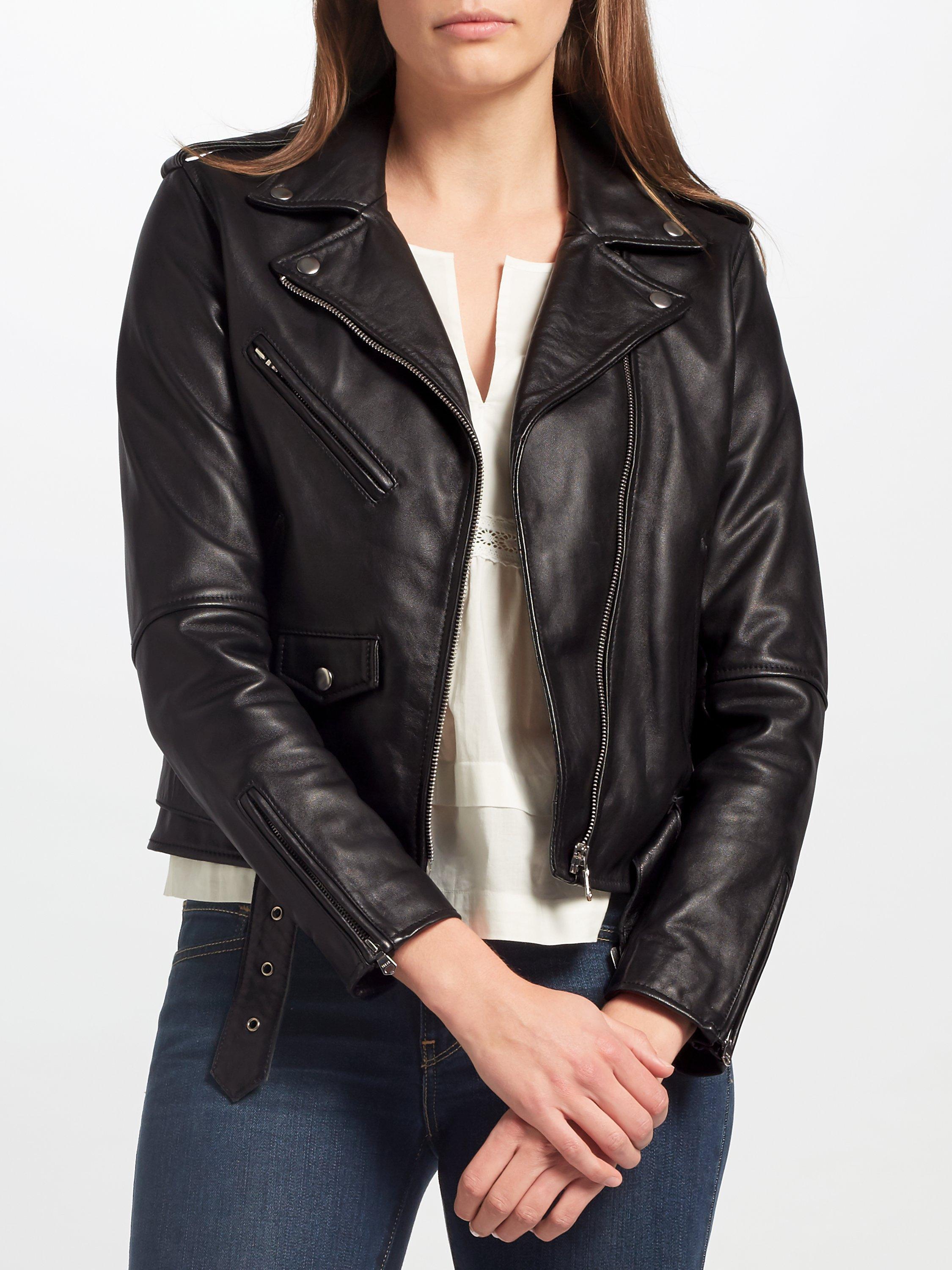 Levi's Relaxed Leather Moto Jacket, Black