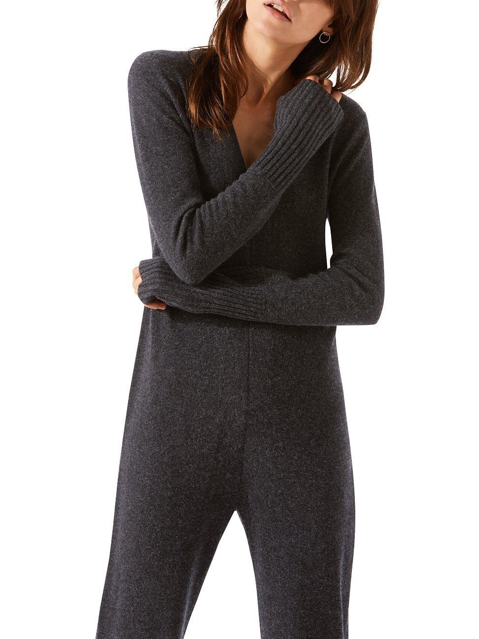 Jigsaw Cashmere Jumpsuit Dark Grey