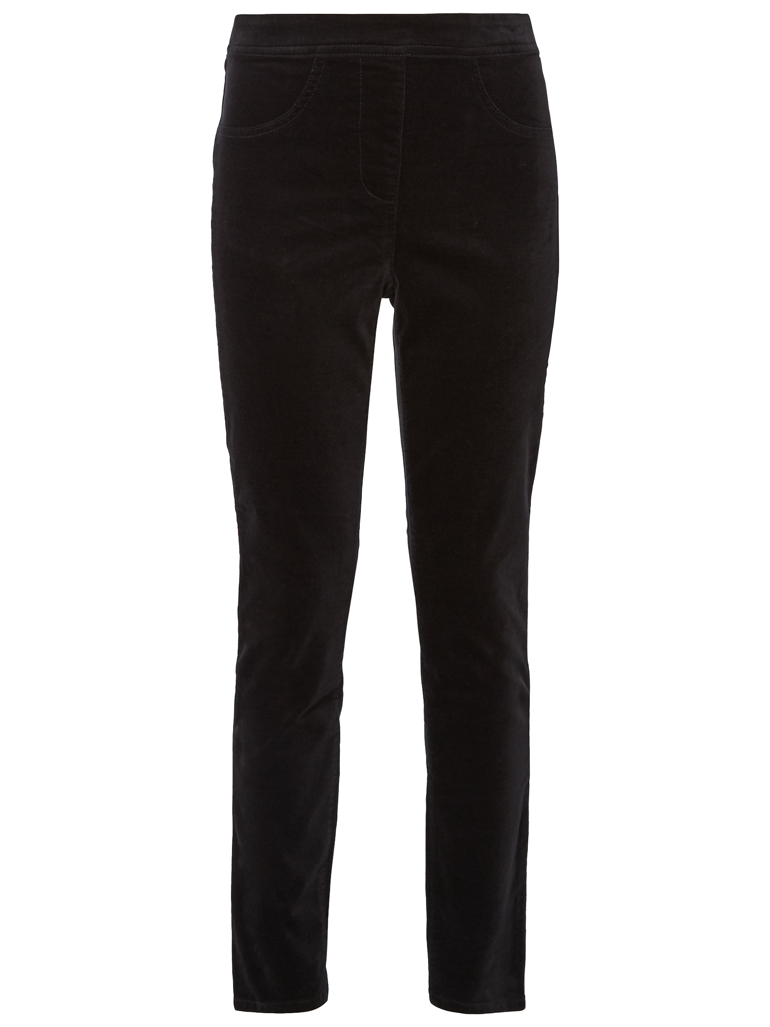 White Stuff Hazel Velvet Jeggings, Black