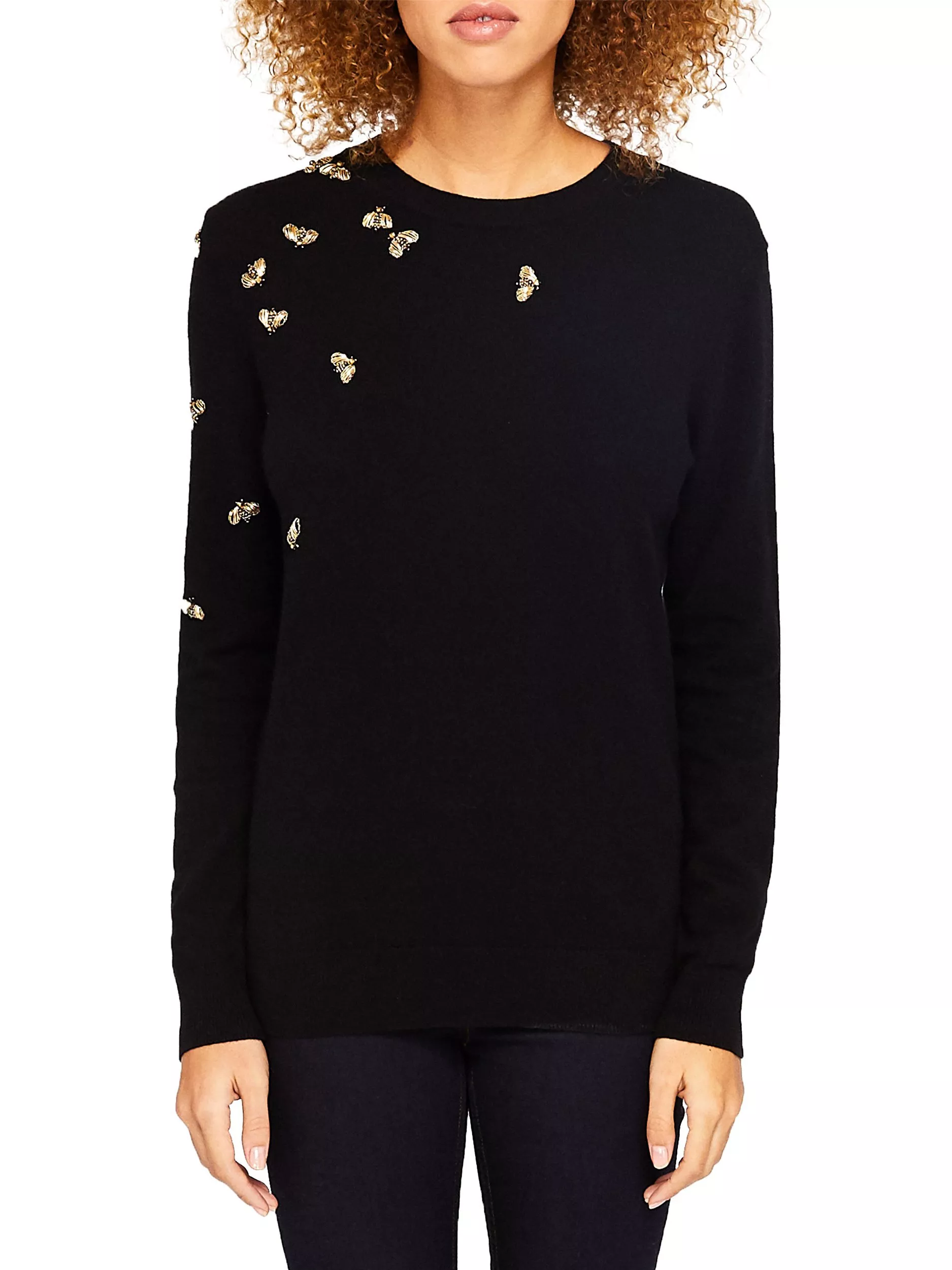 Ted Baker Calliee Bee Embellished Jumper Black
