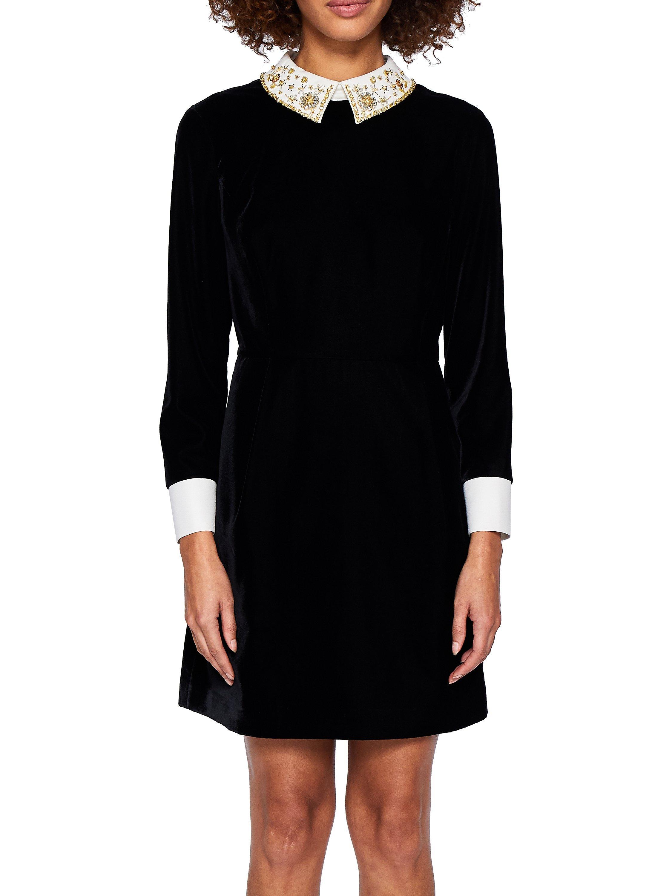 Ted baker black dress white collar shop