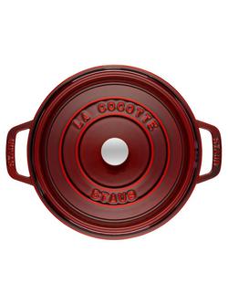 STAUB Cocotte Round Cast Iron Casserole - view 2, Grenadine