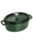 STAUB Cocotte Oval Cast Iron Casserole, Basil