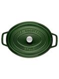 STAUB Cocotte Oval Cast Iron Casserole, Basil