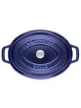 STAUB Cocotte Oval Cast Iron Casserole, Dark Blue