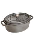 STAUB Cocotte Oval Cast Iron Casserole, Graphite Grey