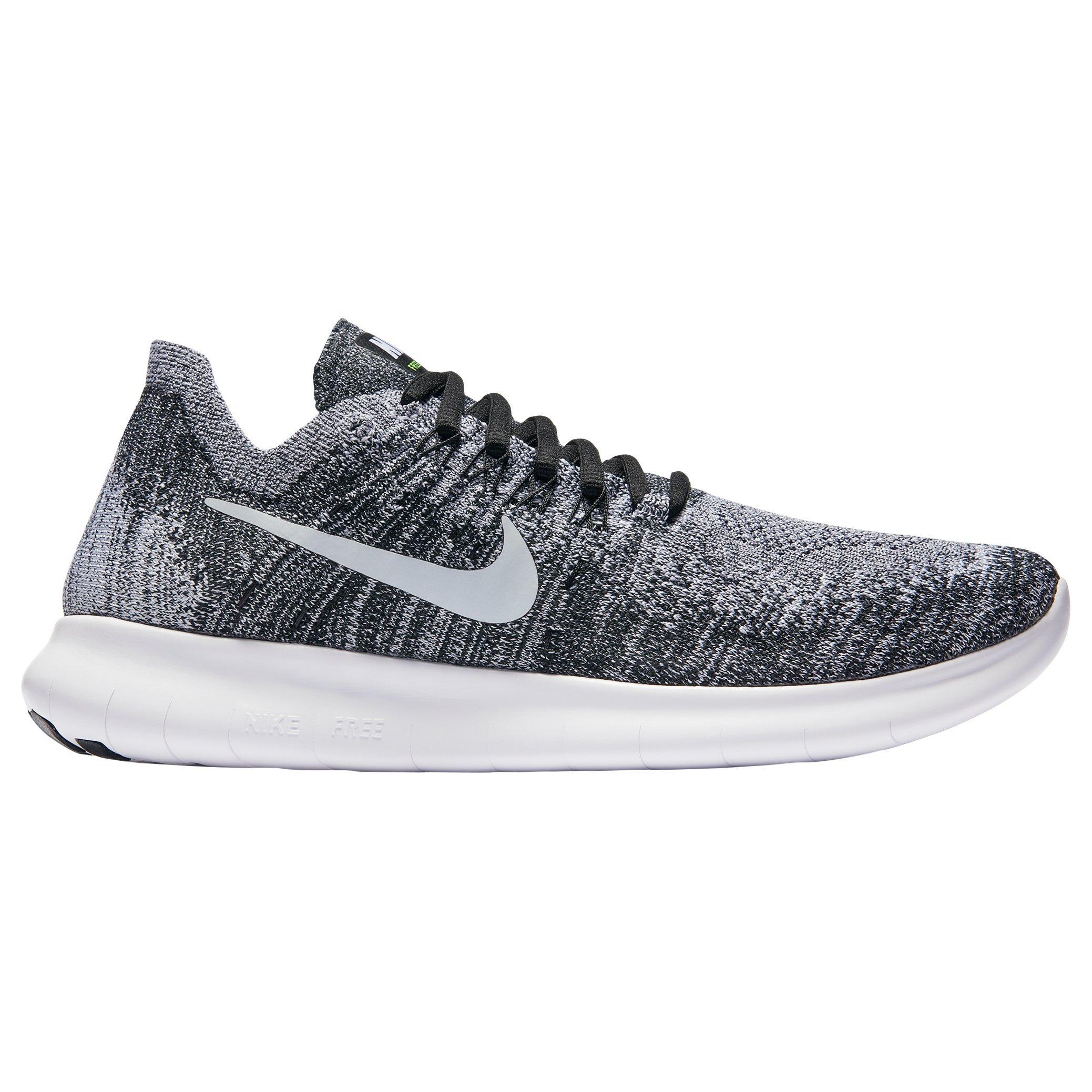 Nike free rn 2017 women's black and white best sale