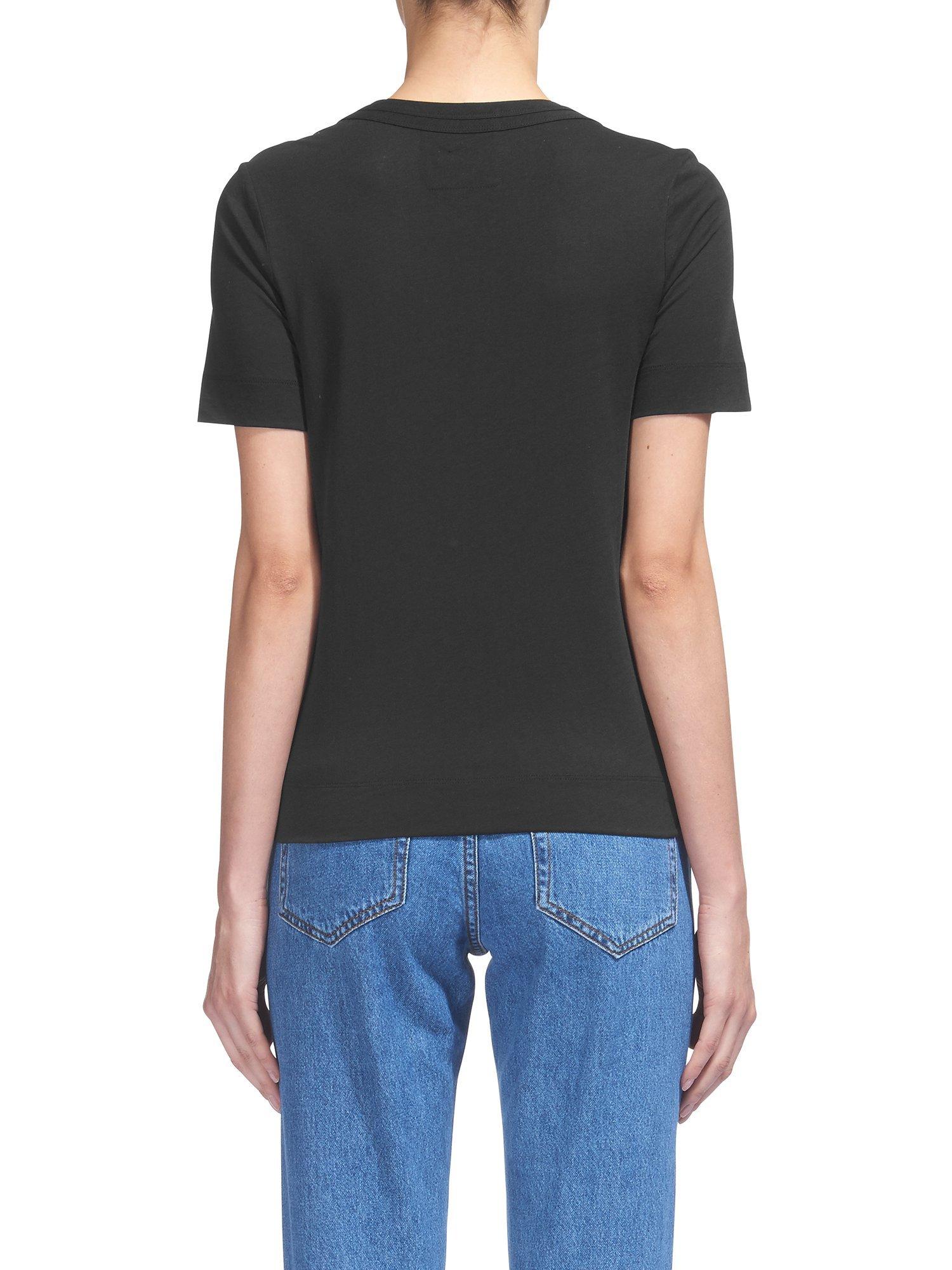Product image 2 of 3, which shows Whistles Rosa Double Trim T-Shirt, Black, L