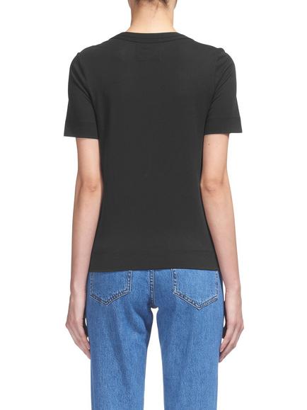 Whistles Rosa Double Trim T-Shirt - view 2, Black