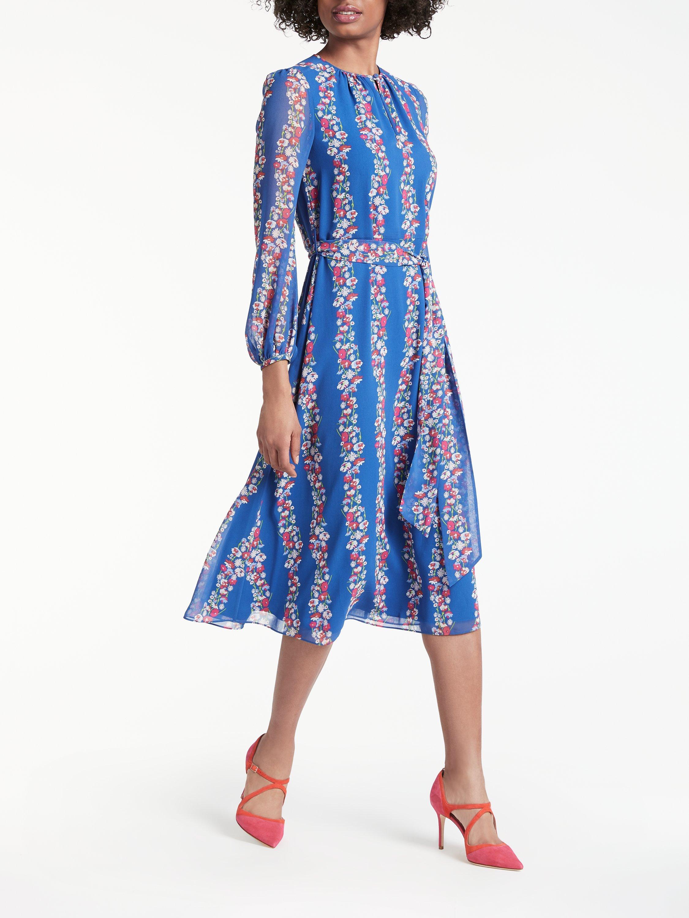 boden kathleen midi dress Boden Kathleen Midi Dress, Opulent Blue Flowerbed