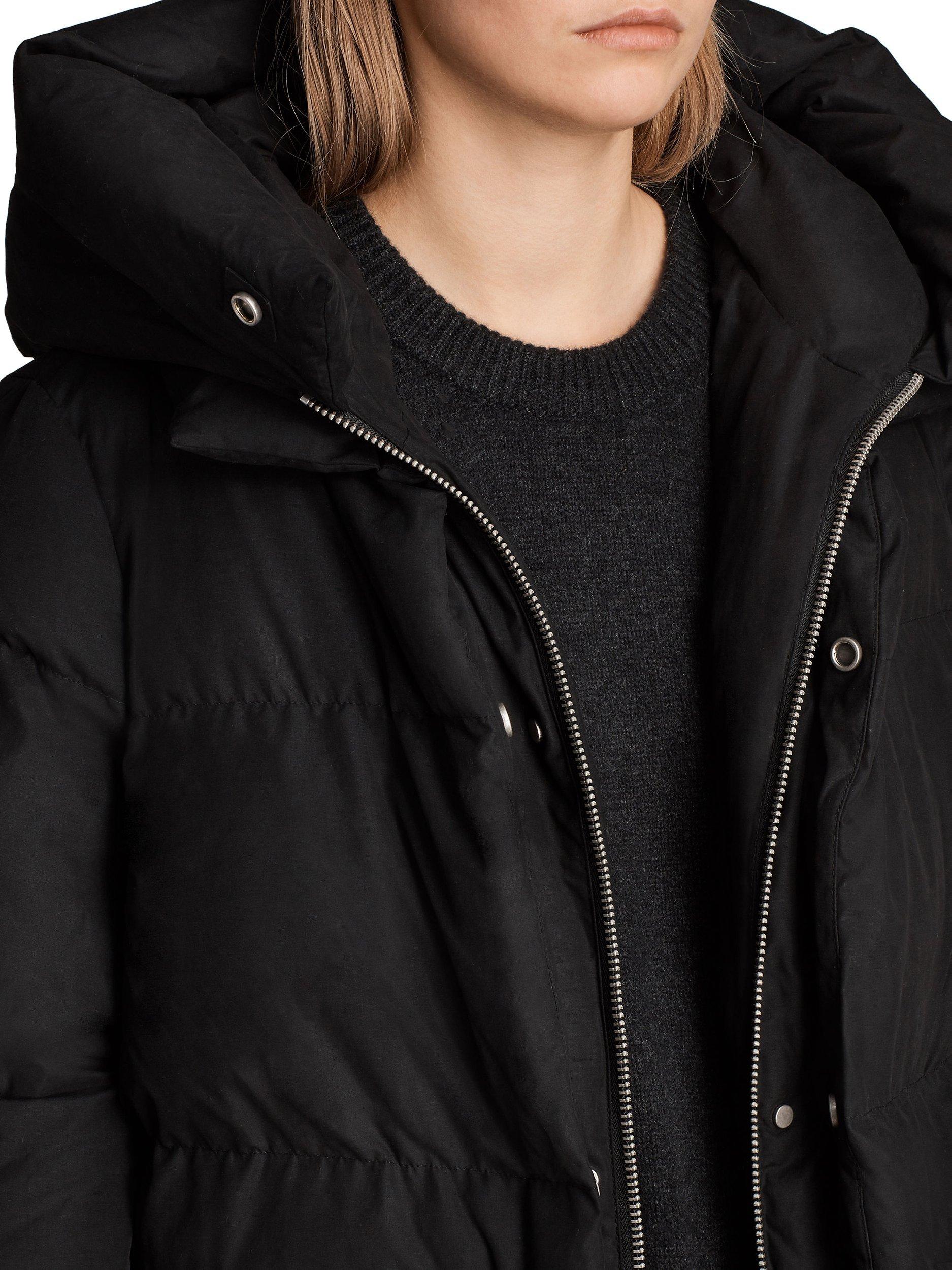 AllSaints Ester Parka Puffer Coat Black