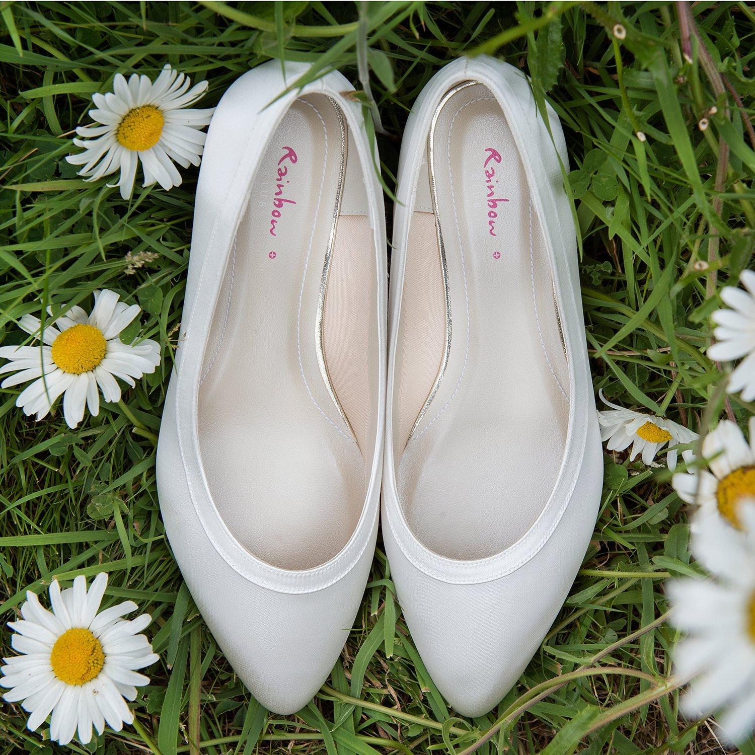Product image 5 of 5, which shows Rainbow Club Gisele Wide Fit Court Shoes, Ivory, 4
