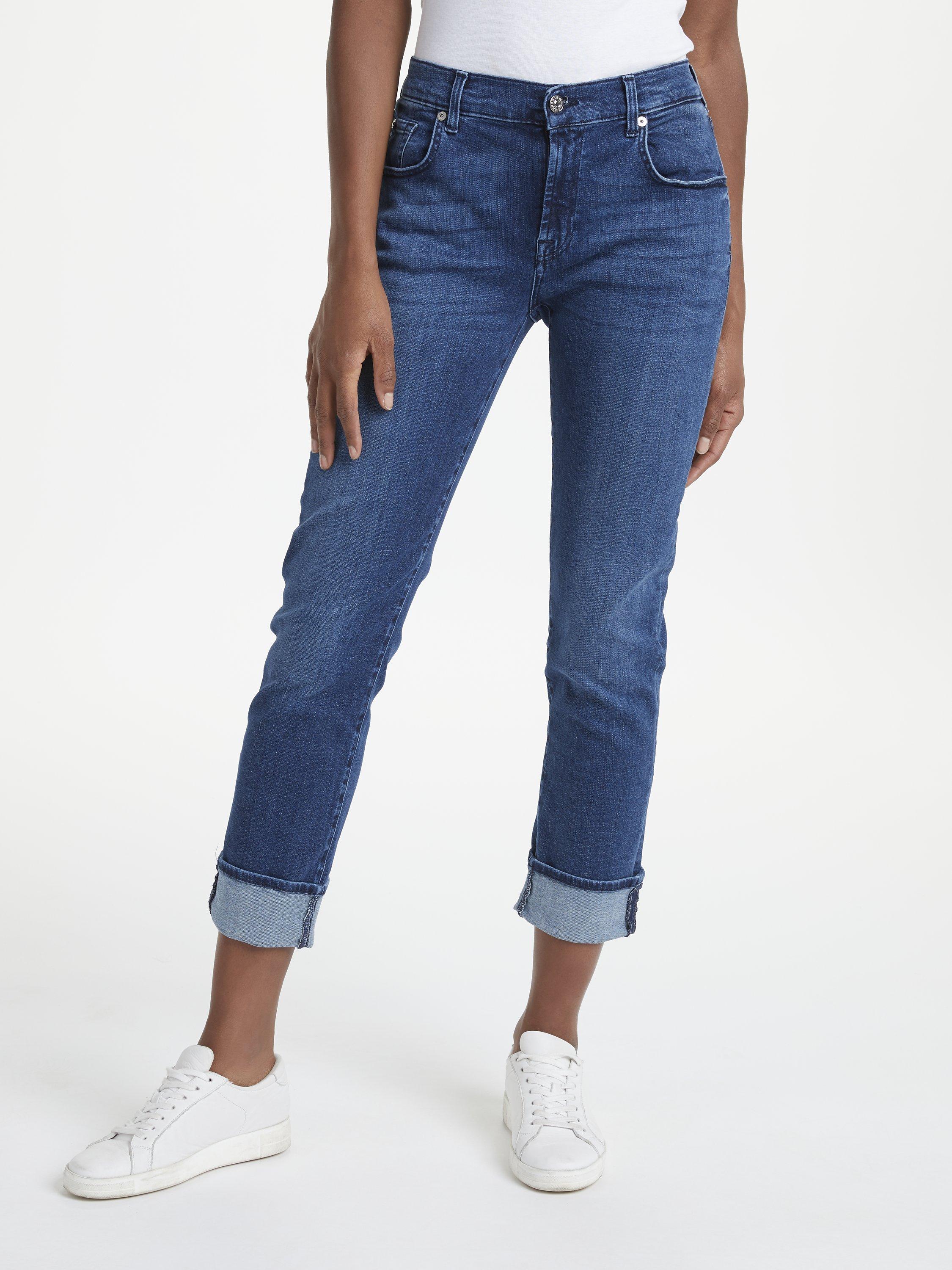 7 For All Mankind Relaxed Skinny Slim Illusion Jeans, Blue Depth