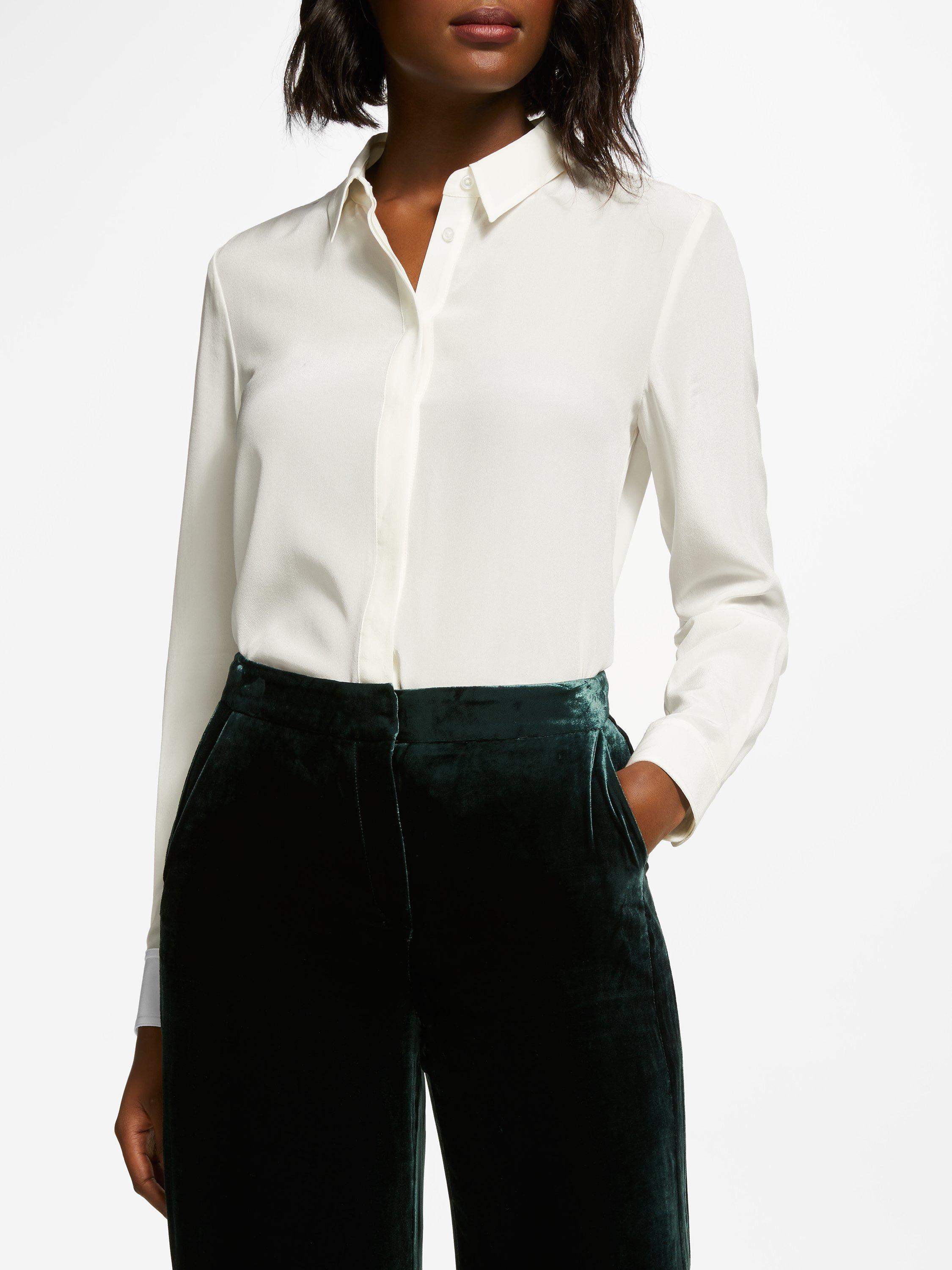 Boden The Silk Shirt, Ivory