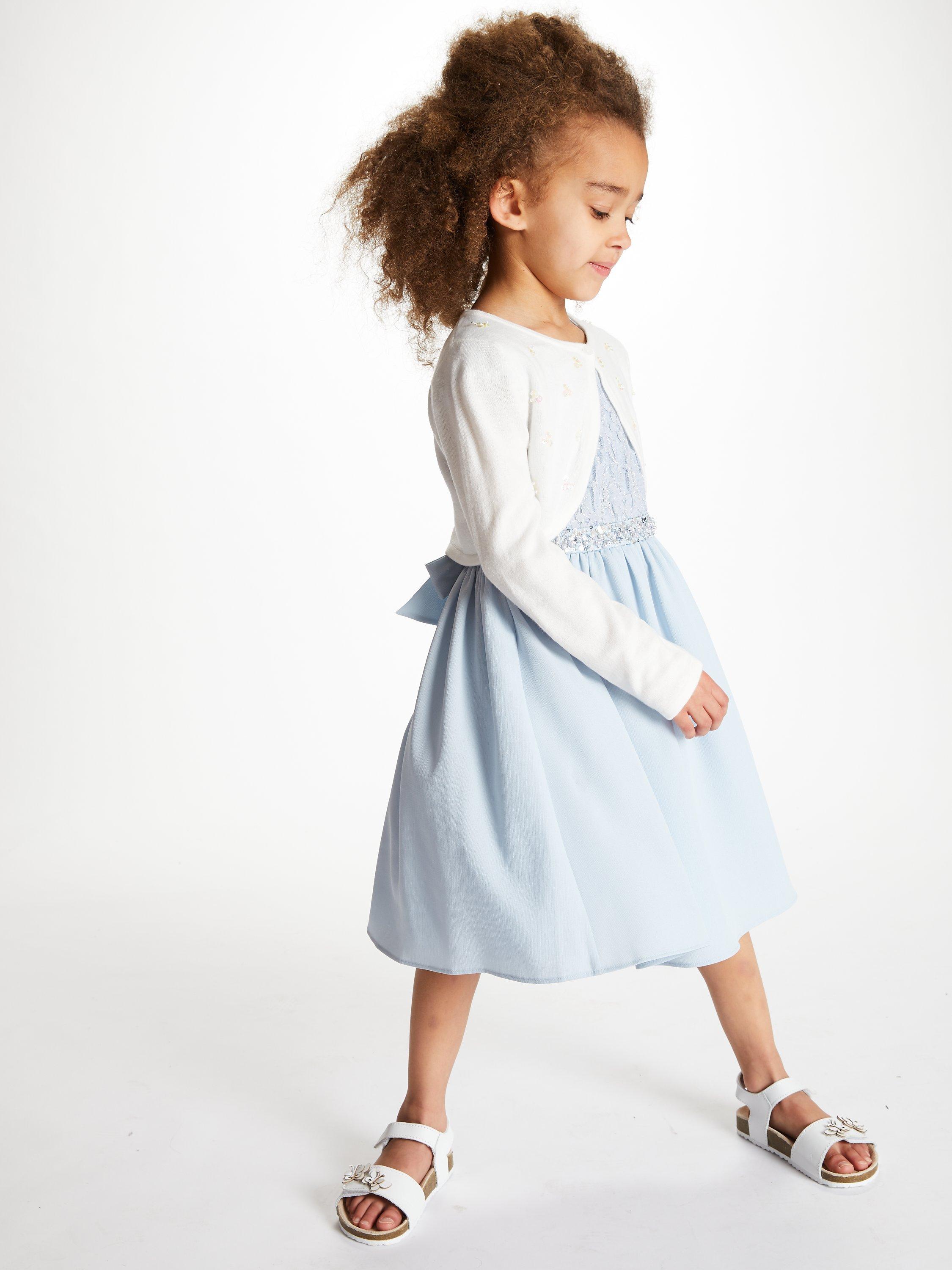 Product image 4 of 6, which shows John Lewis Heirloom Collection Kids' Sequin Cardigan, Ivory, 8 years