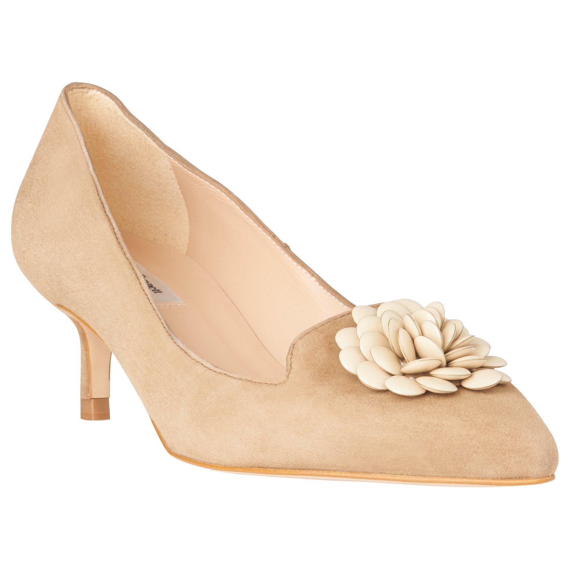 L.K.Bennett Sonya Kitten Heel Embellished Court Shoes