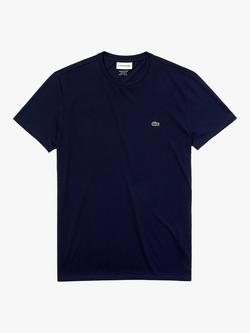Lacoste Classic Pima Cotton Crew Neck T-Shirt, Navy