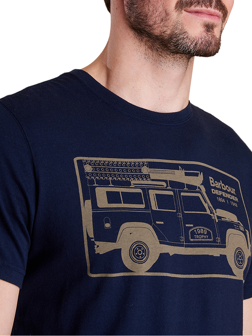 Barbour Land Rover Defender Graphic Print T Shirt Navy