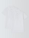 John Lewis Unisex Pure Cotton School Polo Shirt, Pack of 2