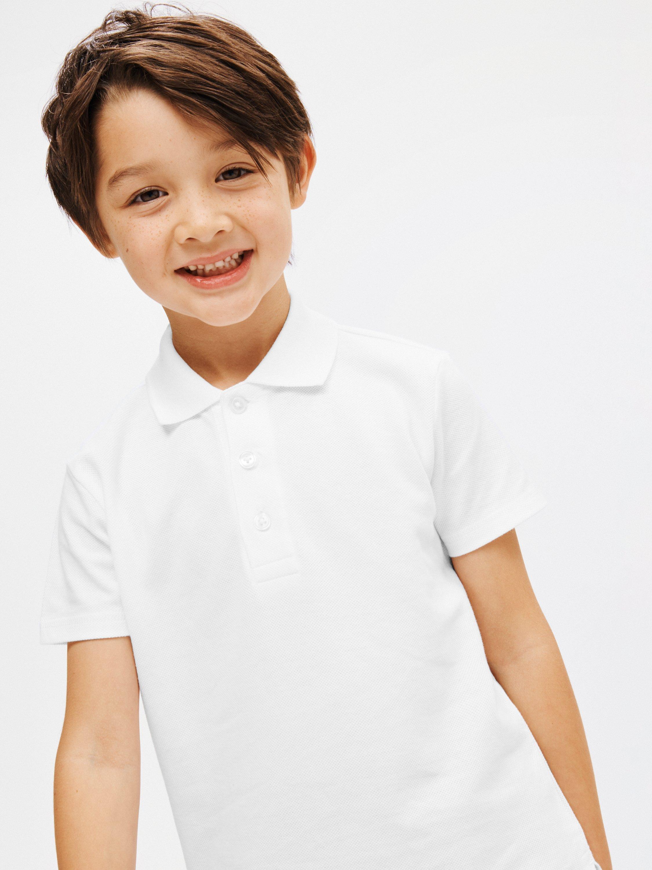 John Lewis Unisex Pure Cotton School Polo Shirt Pack of 2