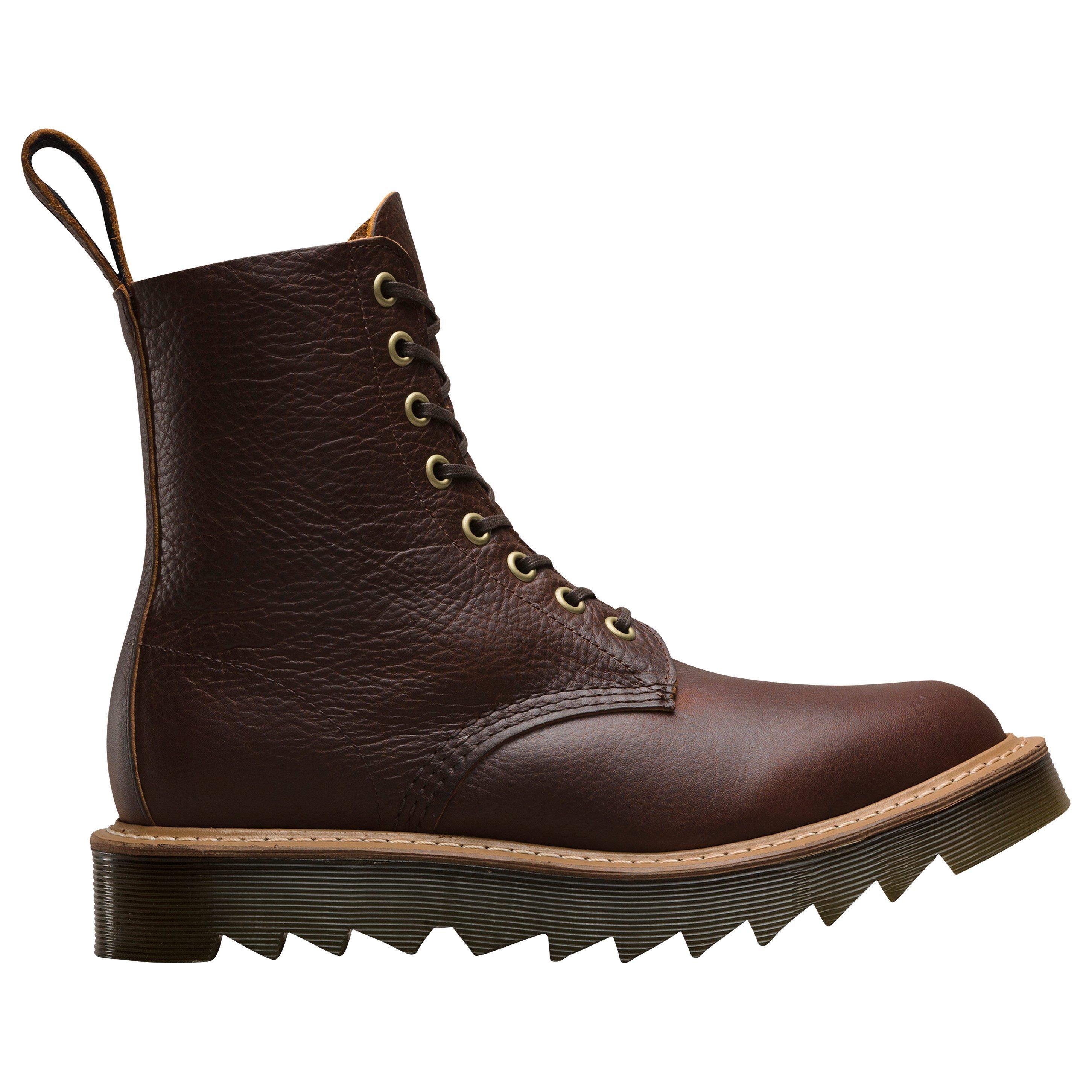 Dr Martens Pascal 8 Eye Lace Up Boots, Dark Brown 
