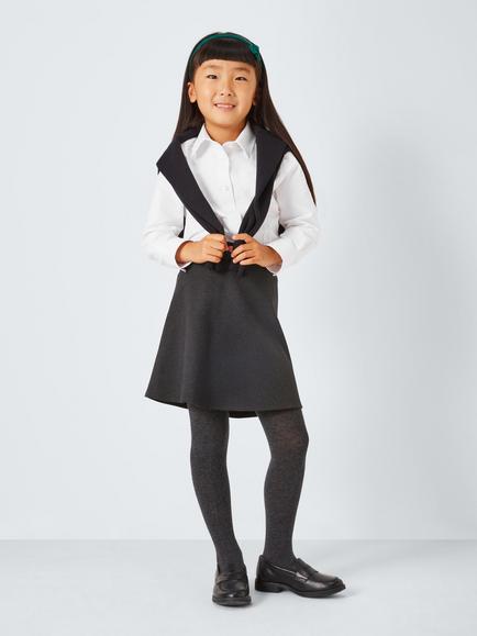 John Lewis Girls' Organic Cotton Long Sleeve School Shirt, Pack of 2, White - view 2, White
