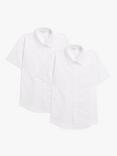 John Lewis GOTS Organic Cotton Short Sleeve School Shirt, Pack of 2