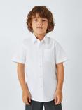 John Lewis GOTS Organic Cotton Short Sleeve School Shirt, Pack of 2