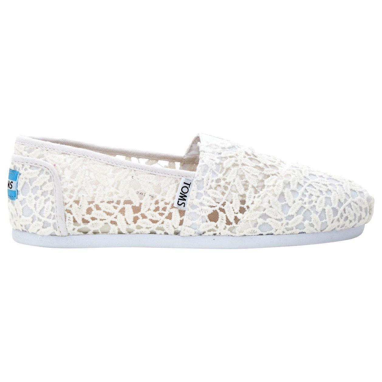 TOMS Alpargata Lace Slip On Espadrilles, White