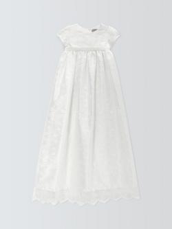 John Lewis Heirloom Collection Baby Silk Lace Gown, Cream, Cream