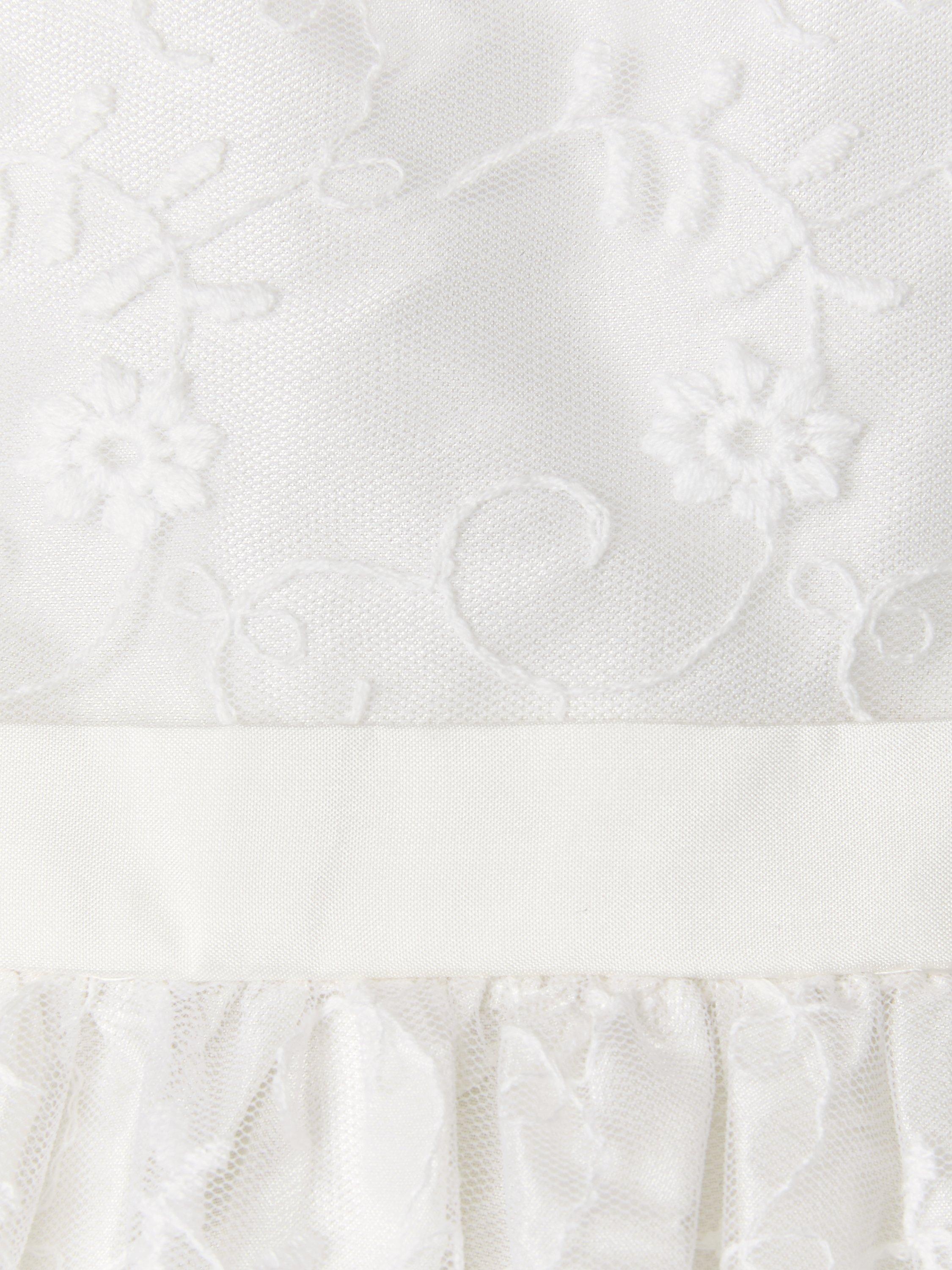 Product image 3 of 3, which shows John Lewis Baby Silk Lace Gown, Cream, 0-3 months