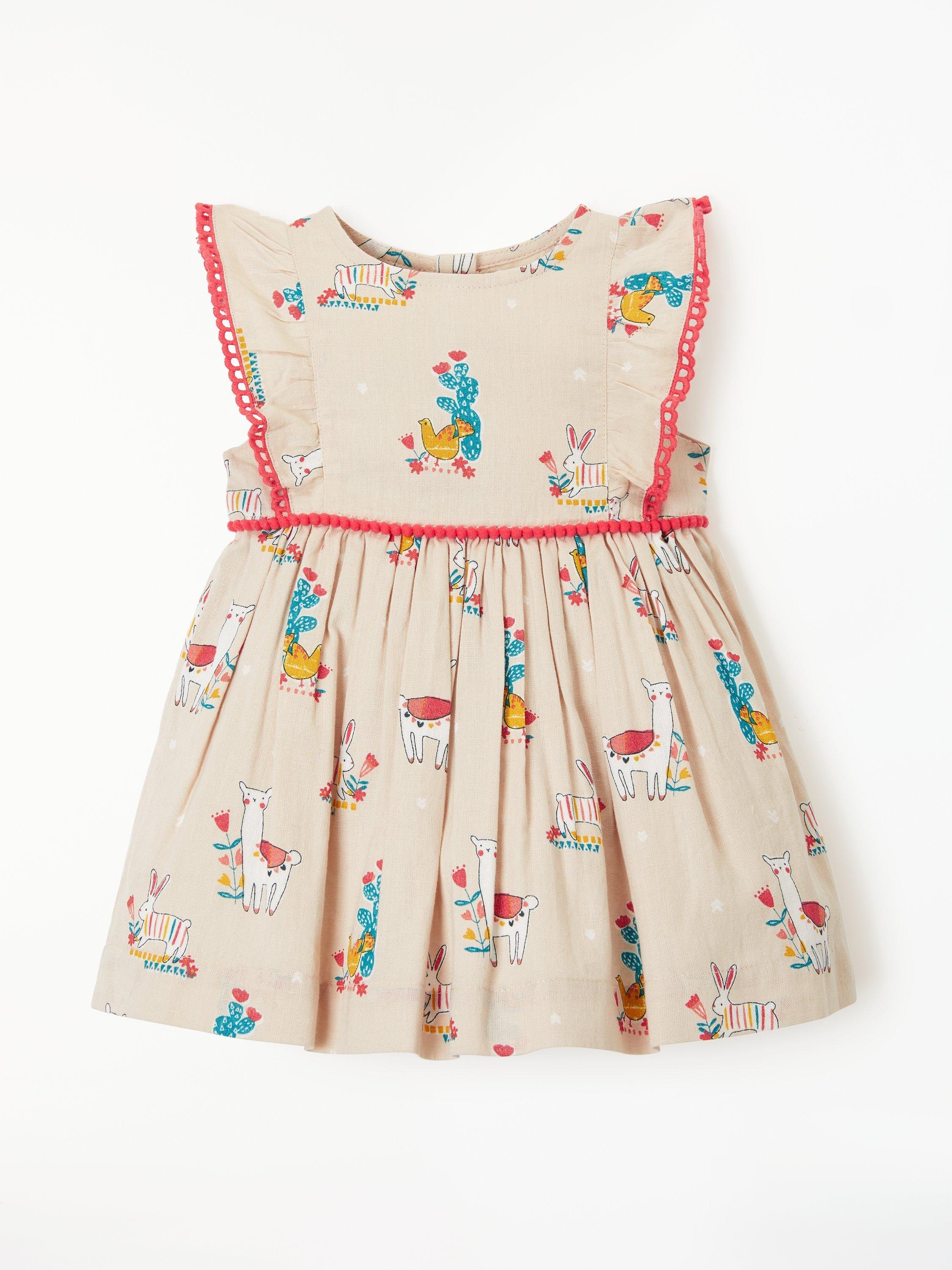 John Lewis Partners Baby Llama and Friends Dress Multi