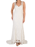 Chesca Scallop Lace Wedding Dress, Ivory