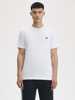 Fred Perry Ringer Crew Neck T-Shirt, White